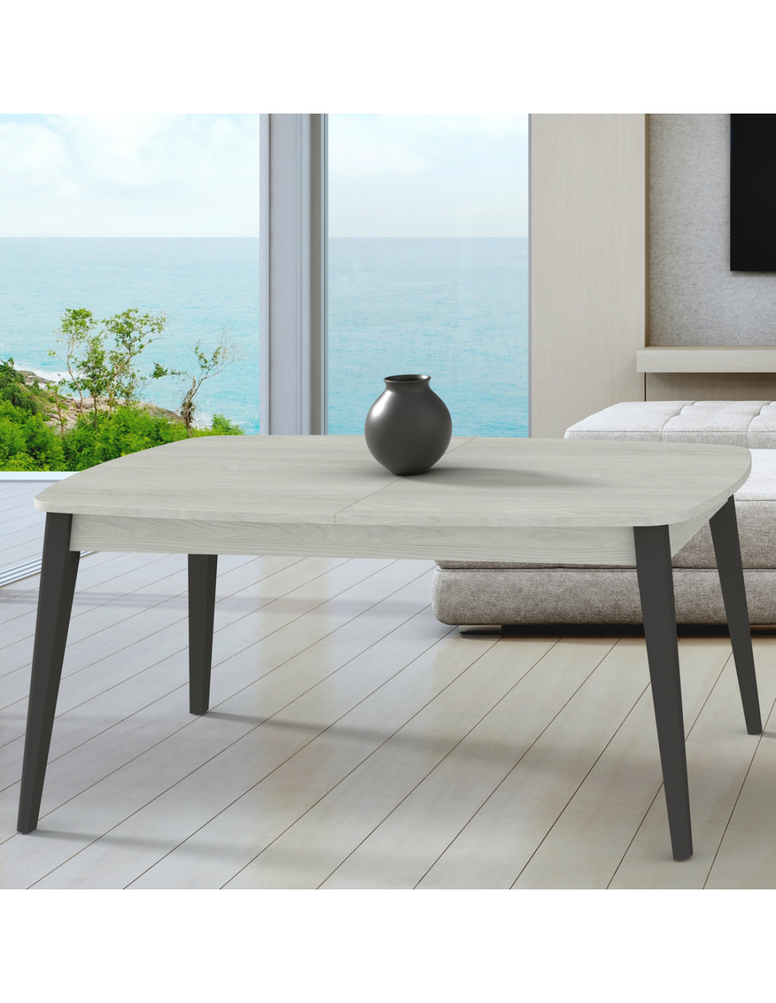 Tavolo rettangolare allungabile 160/240x90 cm MERCURIO olmo sbiancato