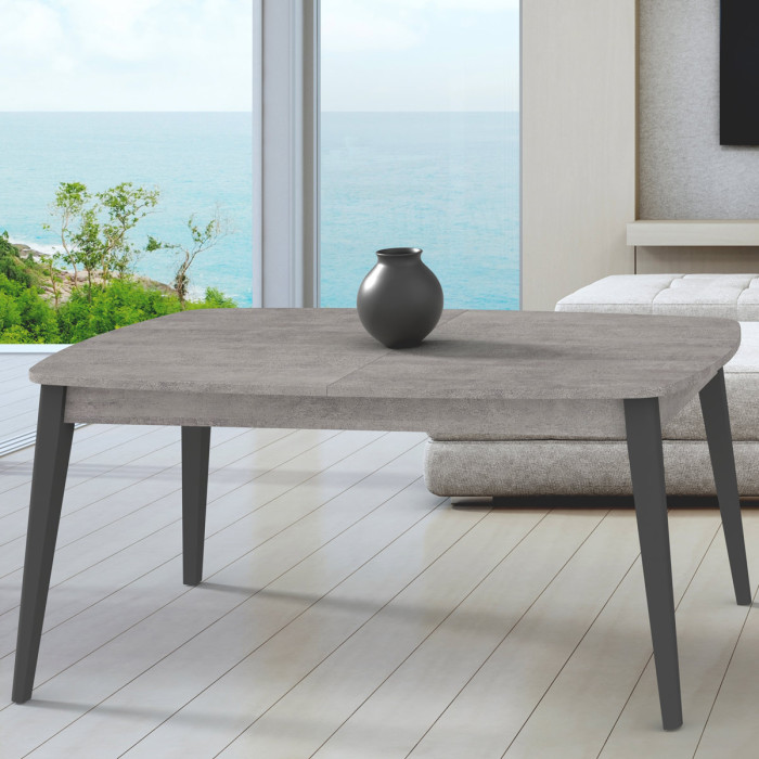 Tavolo rettangolare allungabile 160/240x90 cm MERCURIO cemento