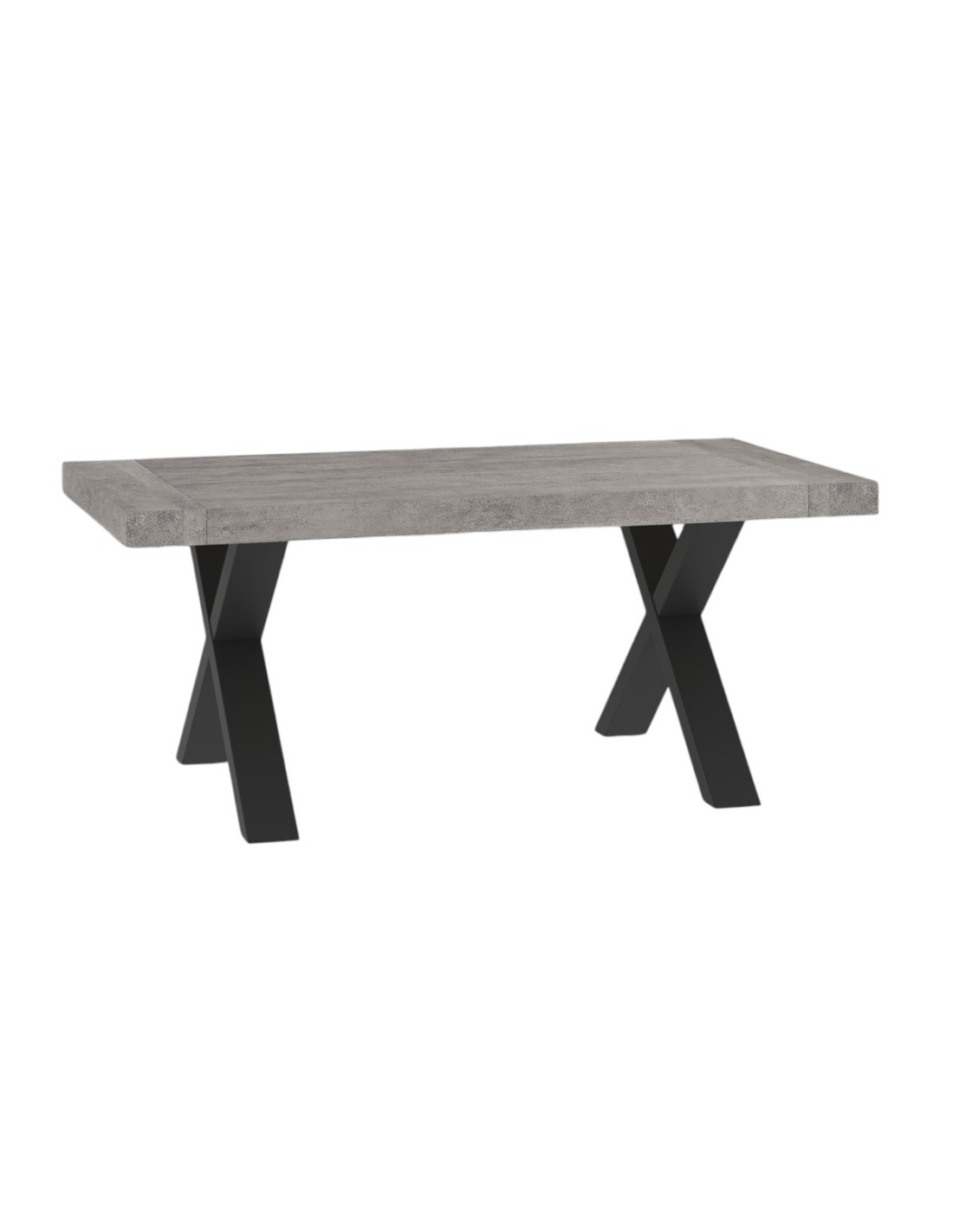 Tavolo soggiorno rettangolare 160 allungabile a 240 cm oliver grigio cemento