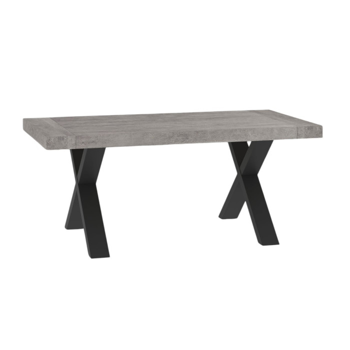 Tavolo soggiorno rettangolare 160 allungabile a 240 cm oliver grigio cemento