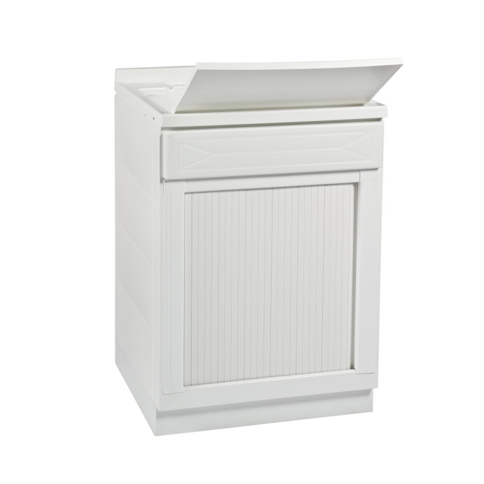 Mobile lavatoio lavapanni in resina cm 60x60 con apertura scorrevole salvaspazio