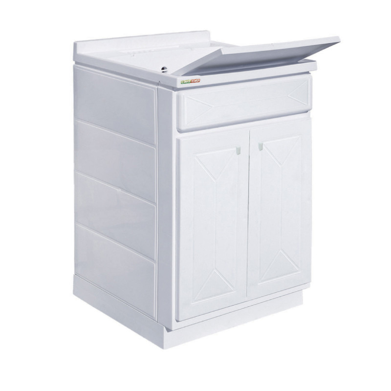 Mobile lavatoio lavapanni in resina cm 60x50 Lindol bianco Mobile lavatoio lavapanni in resina cm 60x50 Lindol bianco