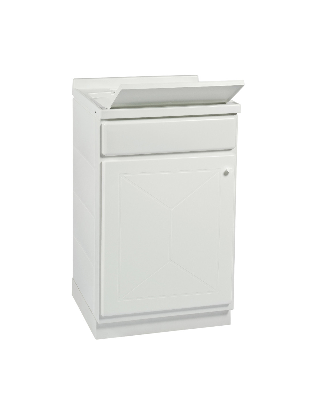 Mobile lavatoio lavapanni in resina cm 50x50 Lindol bianco