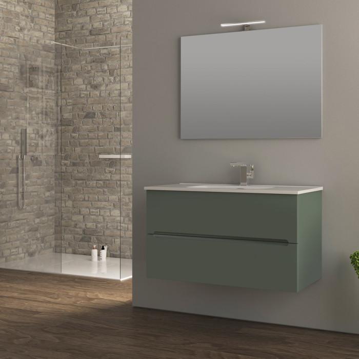 mobile-bagno-design-moderno-kim-sospeso-100-cm-con-cassetti-verde-opaco
