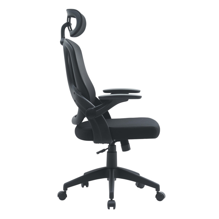 poltrona-ufficio-girevole-in-tessuto-nero-delphi-braccioli-ribaltabili-supporto-lombare