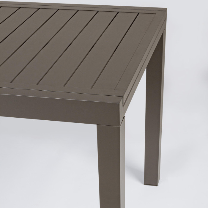 Tavolo-allungabile-alluminio L140/210xP77xH75-cm-Bizzotto-HILDE-HILL-coffee
