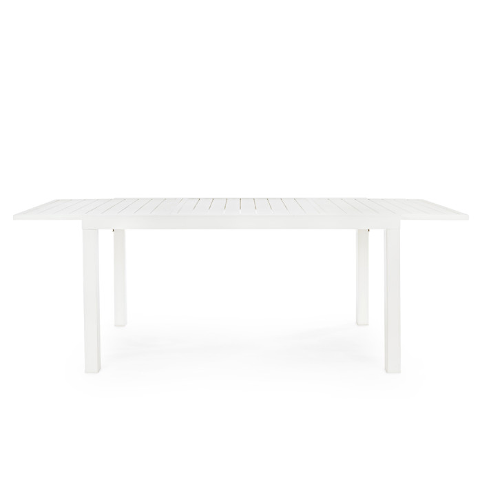 Tavolo-allungabile-alluminio L140/210xP77xH75-cm-Bizzotto-HILDE-HILL-bianco