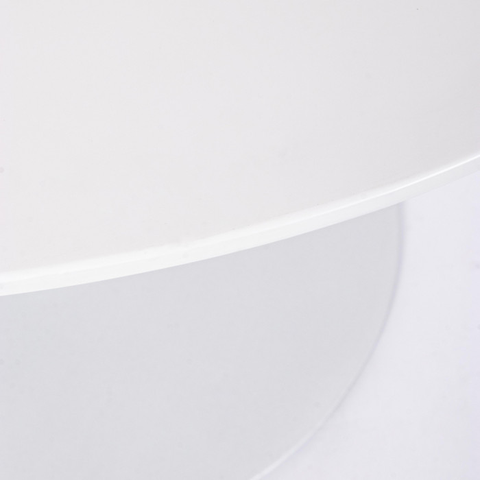 Tavolo pranzo tondo Ø 100 x h75 cm top in mdf  struttura in acciaio BLOOM Bianco