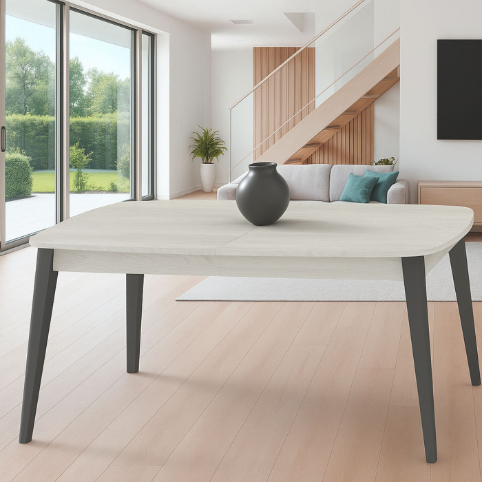 Tavolo rettangolare allungabile 160/240x90 cm MERCURIO olmo sbiancato