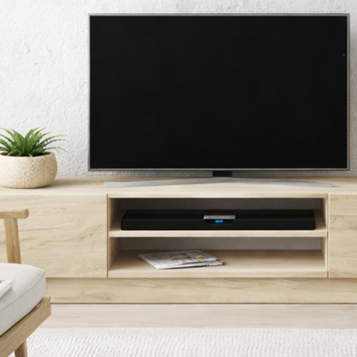 Parete soggiorno porta tv L200 x P38 x H180 FEBE Rovere gray