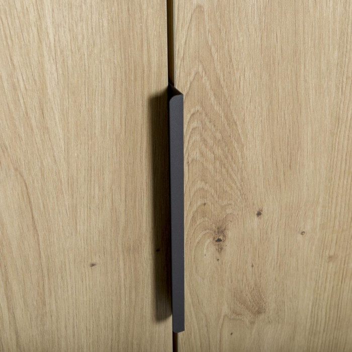 Armadio colonna multiuso Podor 2 ante L85xP35xH192 cm Rovere Artisan - Antracite