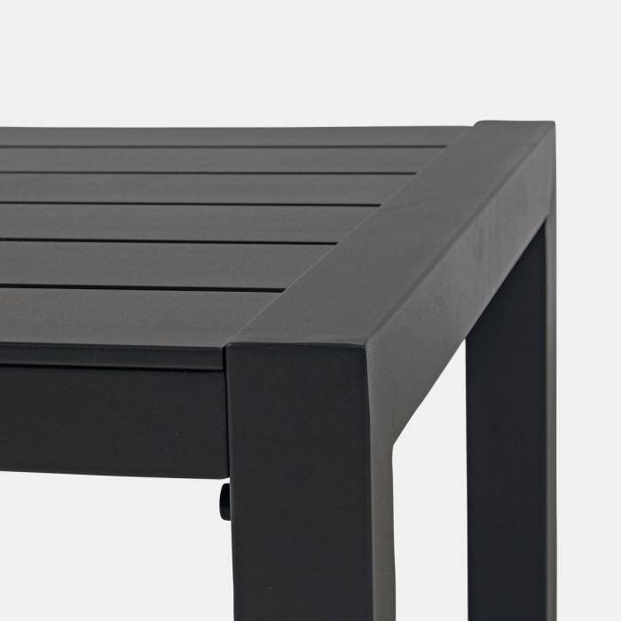 Set salotto giardino con tavolino in alluminio 4 posti LUKEN Antracite