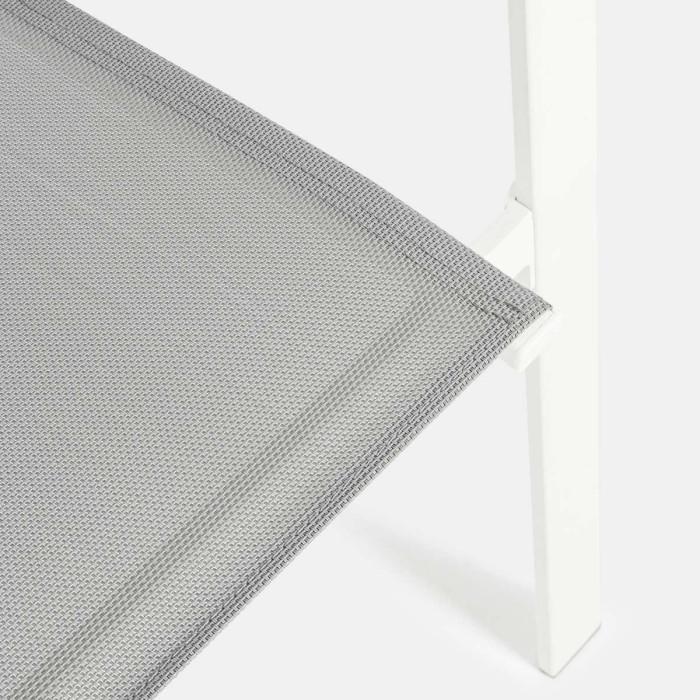 Set salotto giardino con tavolino in acciaio 4 posti ARENT bianco