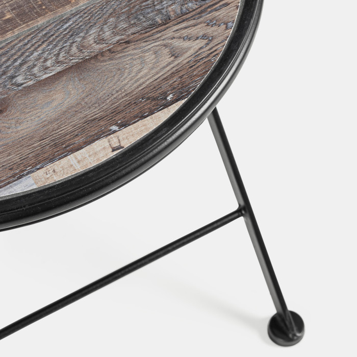 Set bistrot houston tavolo con 2 sedie pieghevoli in acciaio verniciato e decoro ceramica stile country