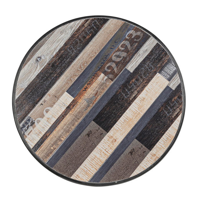 Set bistrot houston tavolo con 2 sedie pieghevoli in acciaio verniciato e decoro ceramica stile country