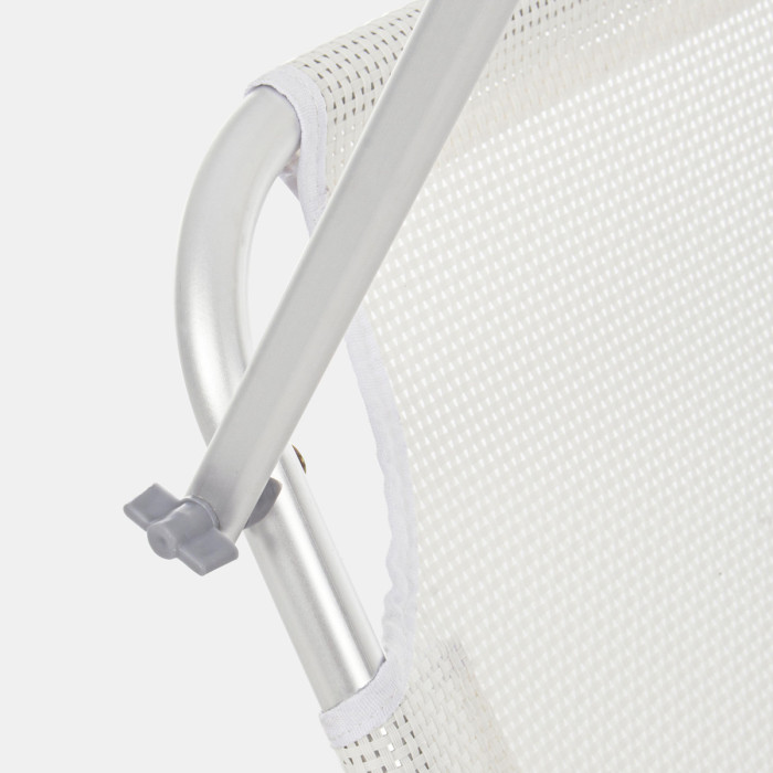 Lettino relax  sdraio per giardino mare esterni pieghevole con tettuccio CROSS Bianco