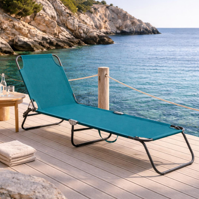 brandina sdraio per terrazzo relax sdraio per giardino mare esterni pieghevole OLBIA Turchese