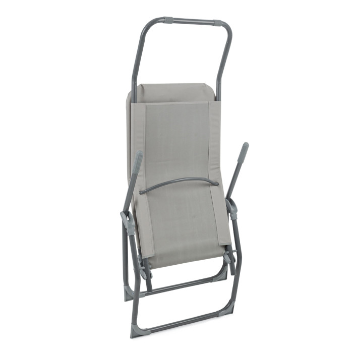 Lettino brandina pieghevole reclinabile basculante Grigio Rock