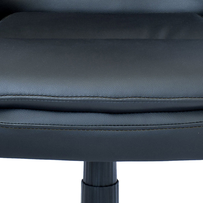 Poltrona ufficio direzionale in ecopelle studio ufficio regolabile in altezza colore Nero