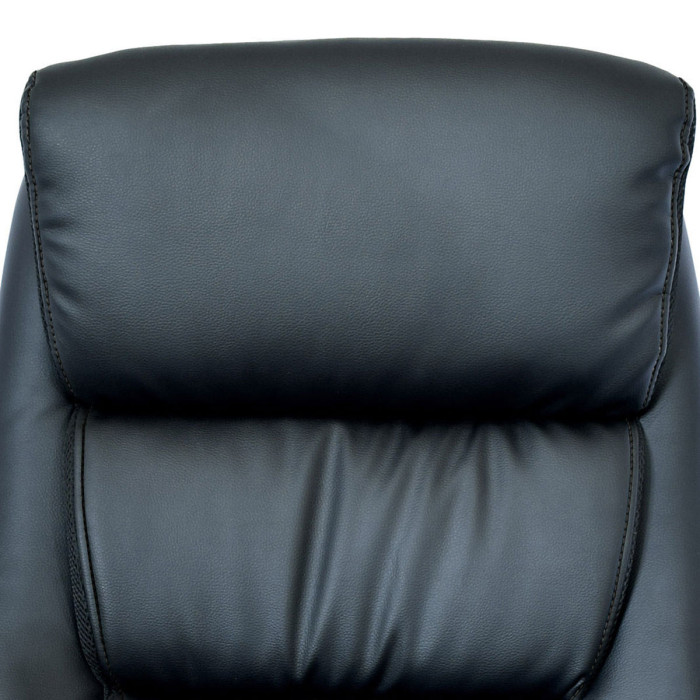 Poltrona ufficio direzionale in ecopelle studio ufficio regolabile in altezza colore Nero