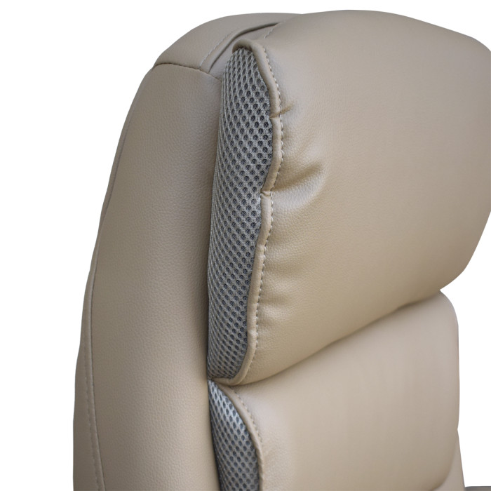 Poltrona ufficio direzionale in ecopelle studio ufficio regolabile in altezza colore beige