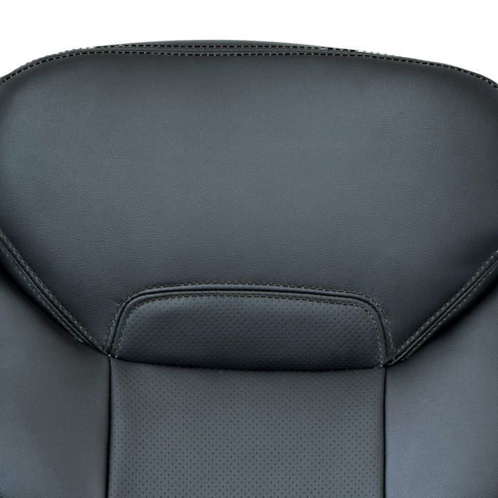 Poltrona ufficio lord direzionale in ecopelle studio ufficio con ruote colore nero