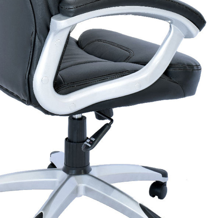 Poltrona ufficio lord direzionale in ecopelle studio ufficio con ruote colore nero