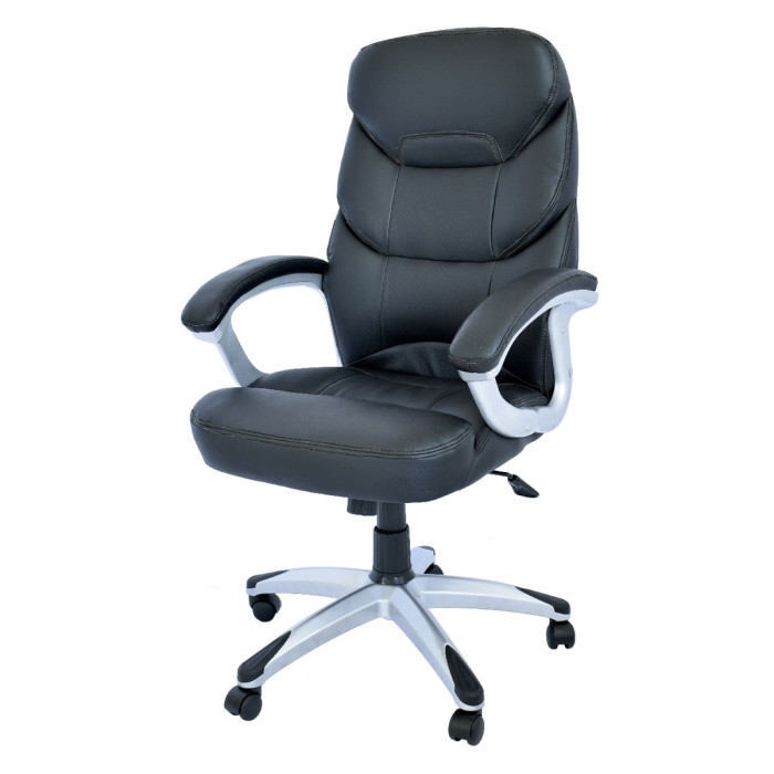 Poltrona ufficio lord direzionale in ecopelle studio ufficio con ruote colore nero