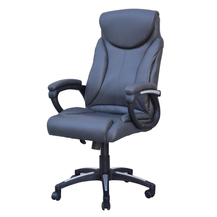 Poltrona Ufficio Mayor studio direzionale in ecopelle regolabile in altezza colore Grigio
