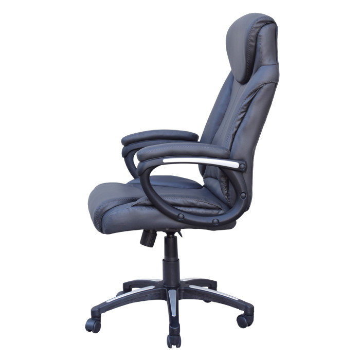 Poltrona Ufficio Mayor studio direzionale in ecopelle regolabile in altezza colore Grigio