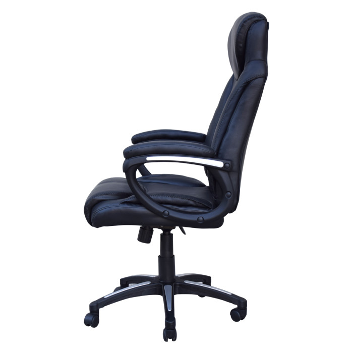 Poltrona Ufficio Mayor studio direzionale in ecopelle regolabile in altezza colore nero
