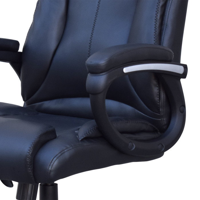 Poltrona Ufficio Mayor studio direzionale in ecopelle regolabile in altezza colore nero