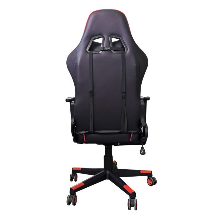 Poltrona da Gaming Lotus reclinabile sedia ufficio con ruote girevole Nero/Rosso