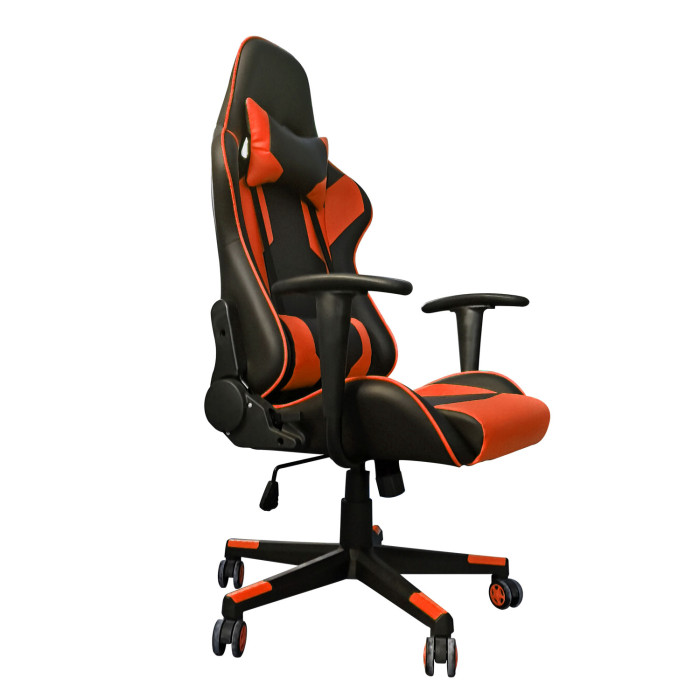 Poltrona da Gaming Lotus reclinabile sedia ufficio con ruote girevole Nero/Rosso