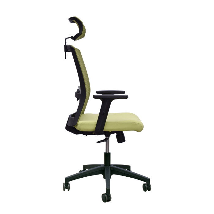 Poltrona ufficio ergonomica sedia girevole con rotelle scrivania studio Vega col. Verde