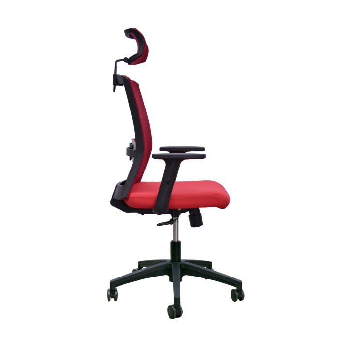 Poltrona ufficio ergonomica sedia girevole con rotelle scrivania studio Vega col. rosso