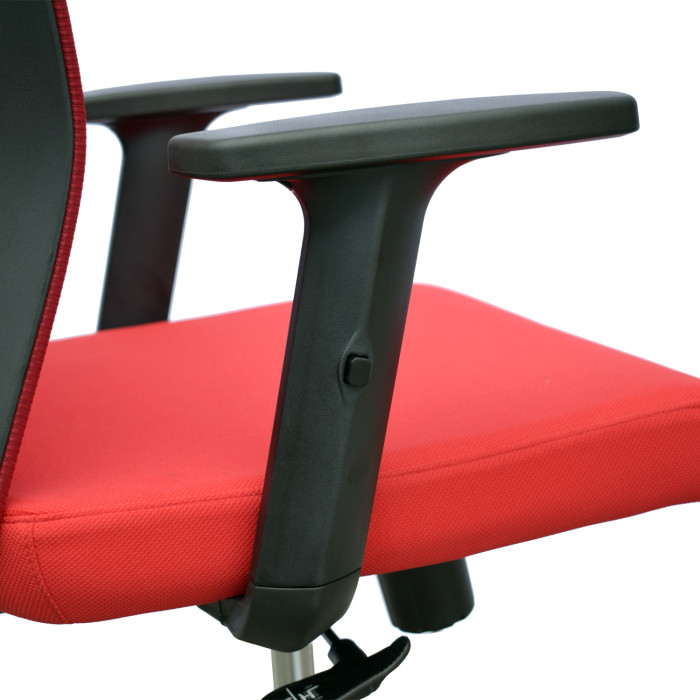 Poltrona ufficio ergonomica sedia girevole con rotelle scrivania studio Vega col. rosso