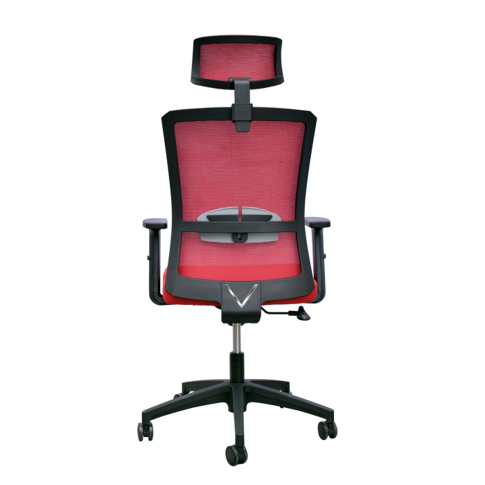 Poltrona ufficio ergonomica sedia girevole con rotelle scrivania studio Vega col. rosso