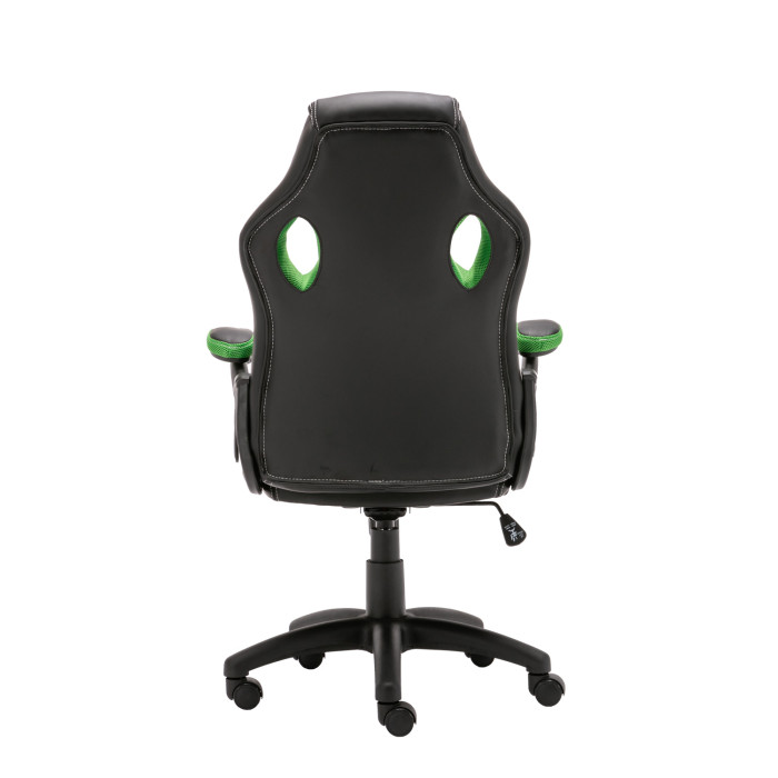 Poltrona da Gaming e/o ufficio sedia gioco girevole con rotelle mod. Adam col. Nero/verde