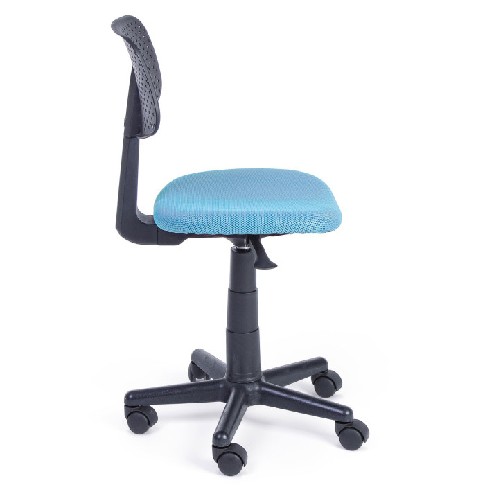 Poltrona girevole con ruote regolabile in altezza scrivania cameretta, ufficio, studio, Artemis Celeste
