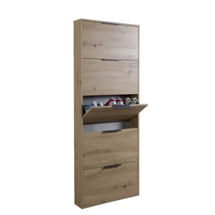 mobile-scarpiera-portascarpe-salvaspazio-5-ribalte-L65xP15xH174-rovere-artisan