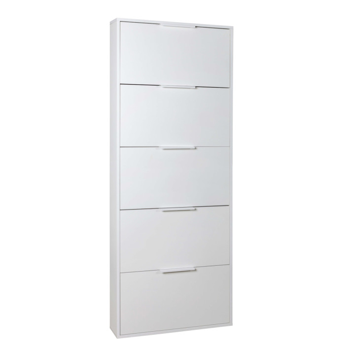 mobile-scarpiera-portascarpe-salvaspazio-5-ribalte-L65xP15xH174-bianco-opaco