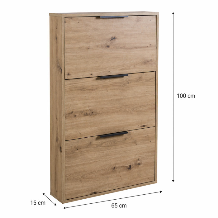 mobile-scarpiera-portascarpe-salvaspazio-3-ribalte-L65xP15xH100-rovere-artisan