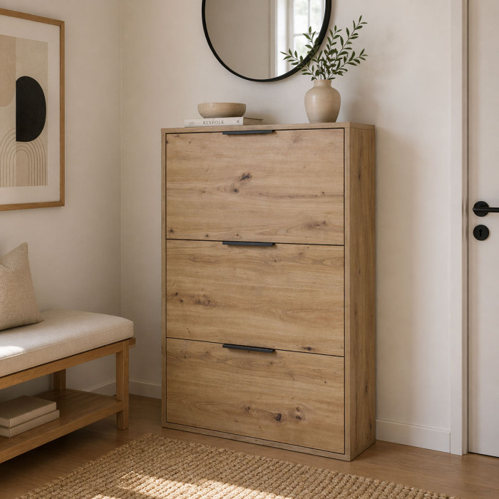 mobile-scarpiera-portascarpe-salvaspazio-3-ribalte-L65xP15xH100-rovere-artisan