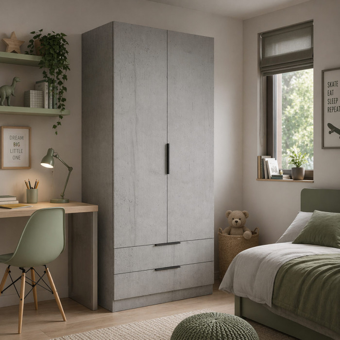 bambey-armadio-cameretta-2-ante-2-cassetti-L82xP46xH184-cm-cemento