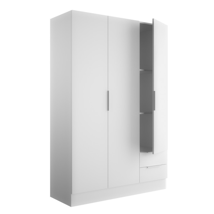 bambey-armadio-cameretta-3-ante-2-cassetti-L120xP46xH184-cm-bianco-opaco