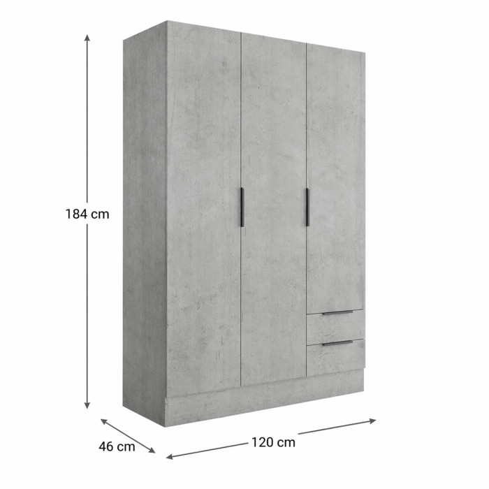 bambey-armadio-cameretta-3-ante-2-cassetti-L120xP46xH184-cm-cemento