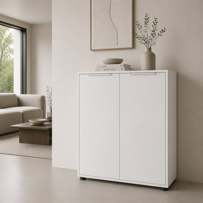 bambey-mobile-madia-2-ante-2-ripiani-L72xP35xH88-cm-bianco-lucido