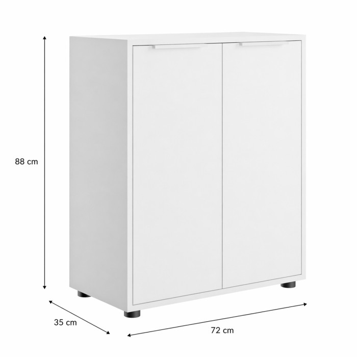 bambey-mobile-madia-2-ante-2-ripiani-L72xP35xH88-cm-bianco-lucido