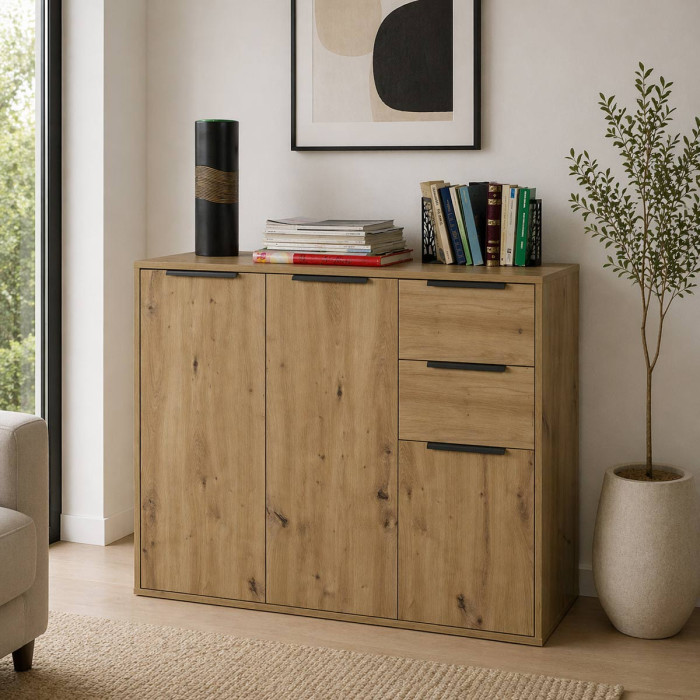 bambey-mobile-madia-3-ante-2-cassetti-L106xP35xH88-cm-rovere-artisan
